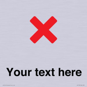 Custom plain background, red cross sign